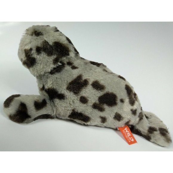 Wild Republic Harbor SEAL PUP Gray Spotted 11" Stuffed Animal Replica Plush Toy - Picture 3 of 9